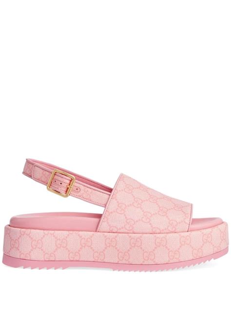 pink gucci slides platform|colorful gucci platform slides.